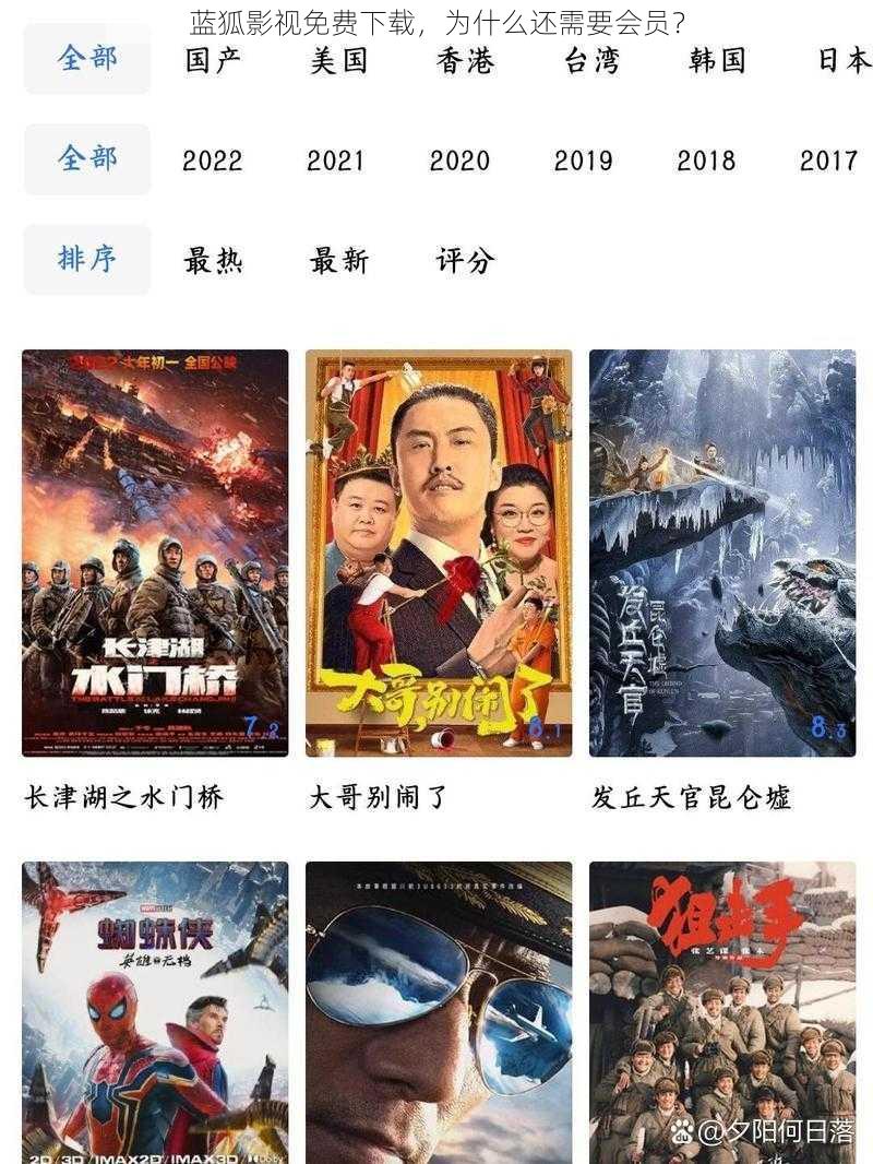 蓝狐影视免费下载,为什么还需要会员?